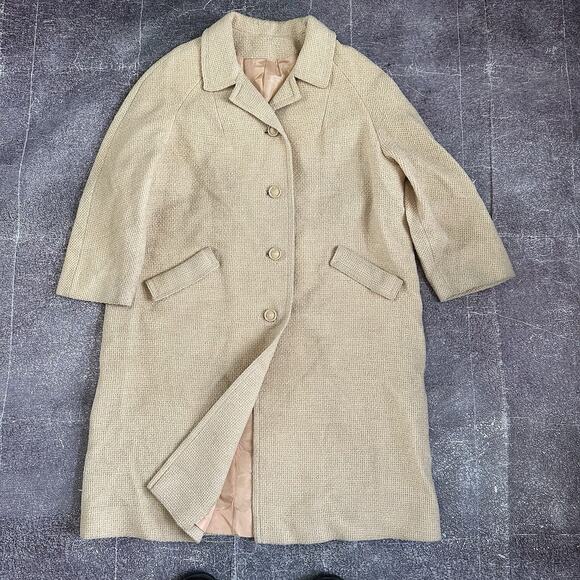 Carol Brent Jackets & Blazers - Women's Vintage 50's Brentshire Cream White Button Up Duster Coat Jacket Sz XL